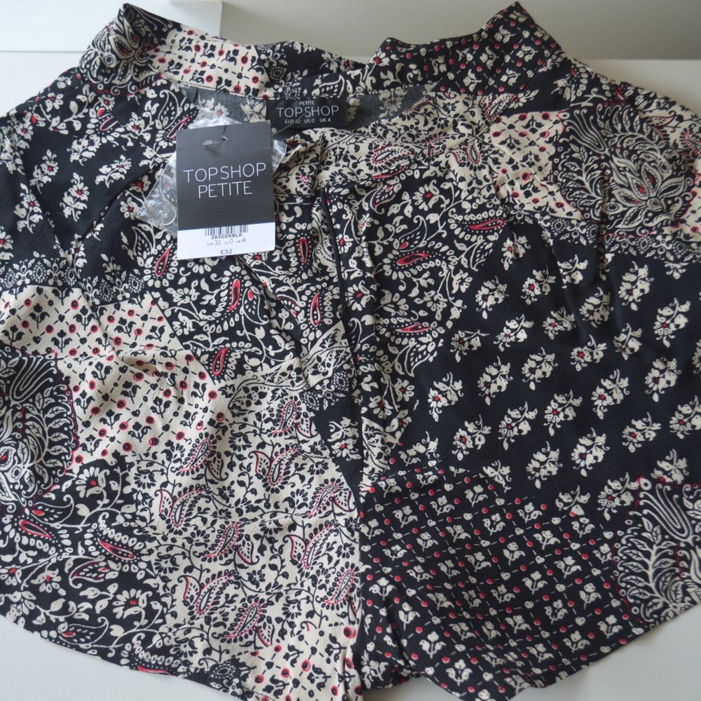 TOP SHOP PETITE Shorts Patterned Size 0